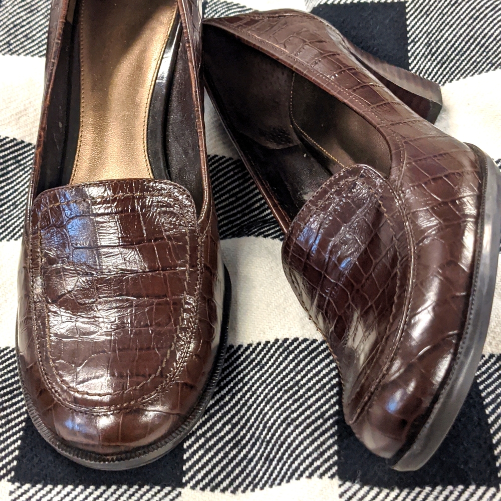 Faux Alligator skin heels